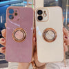 Soft Plating Ring Holder Phone Case For iPhone - All Fancy Phone Cases
