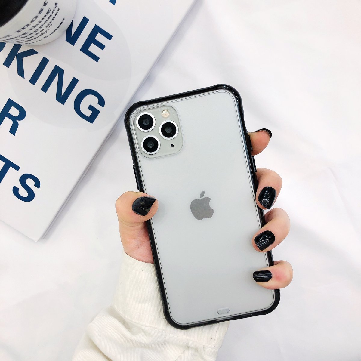 Two-color matte acrylic anti-shock phone back cover