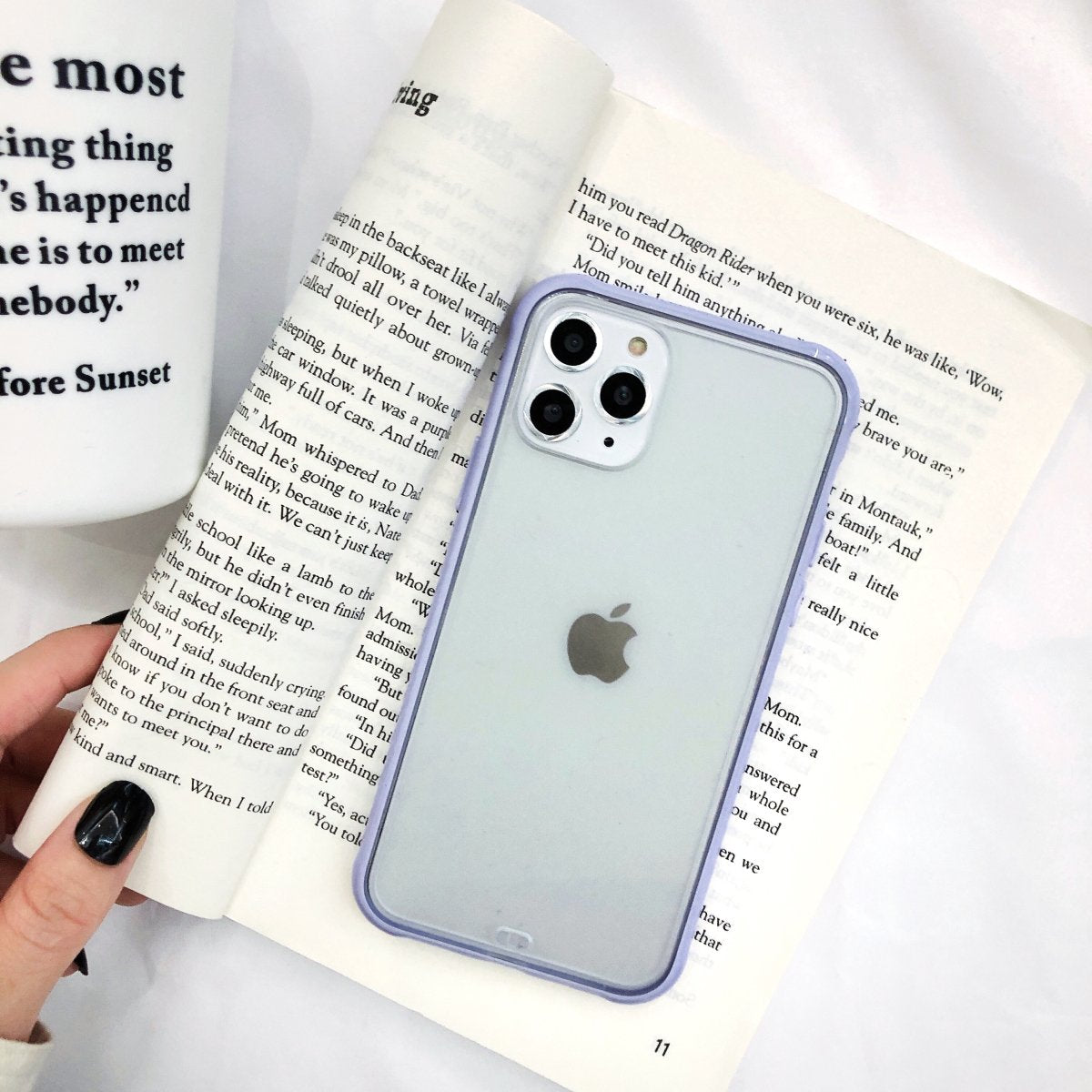 Two-color matte acrylic anti-shock phone back cover