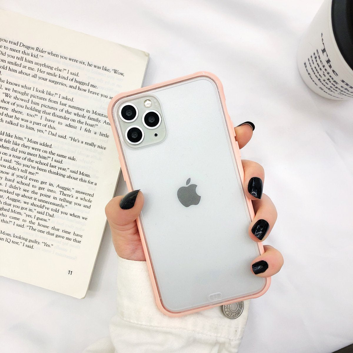 Two-color matte acrylic anti-shock phone back cover