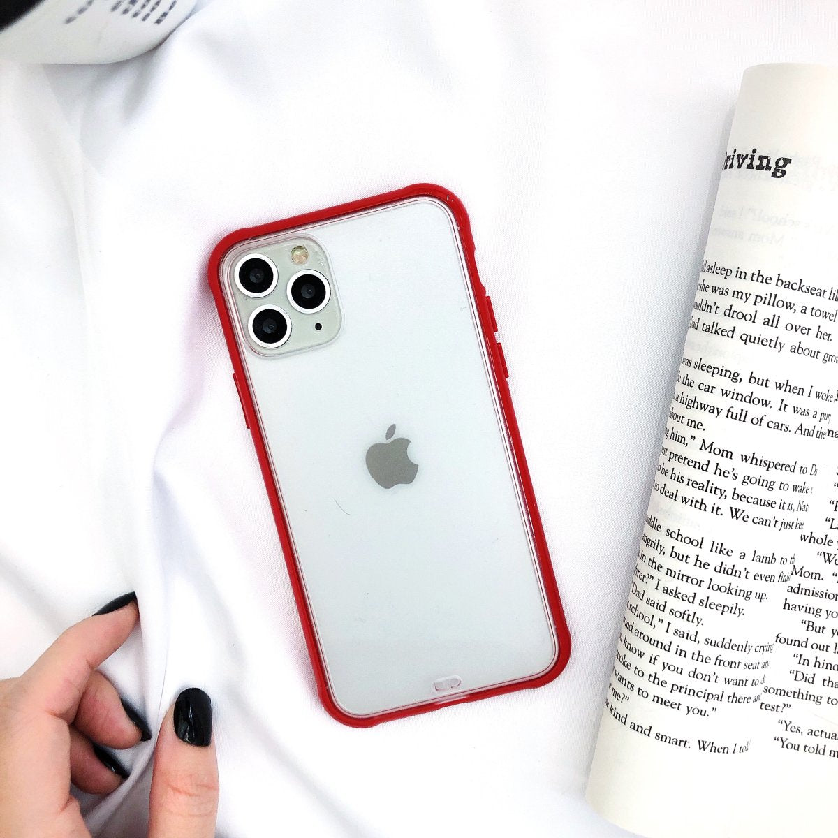 Two-color matte acrylic anti-shock phone back cover