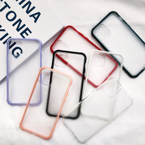 Image of Two-color matte acrylic anti-shock phone back cover
