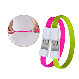 Wristband USB Charger short Cable for iPhone Android Micro USB and Type C