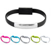 Wristband USB Charger short Cable for iPhone Android Micro USB and Type C