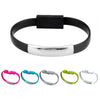 Wristband USB Charger short Cable for iPhone Android Micro USB and Type C