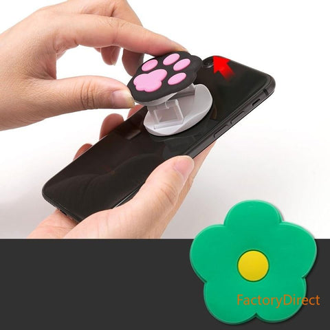 Image of Universal Mobile Phone Cute 3D Animal fold Stand for all smart phones cat claw qx bear lucky cat mld avocado dinosaur akitadog doiphin milk tea