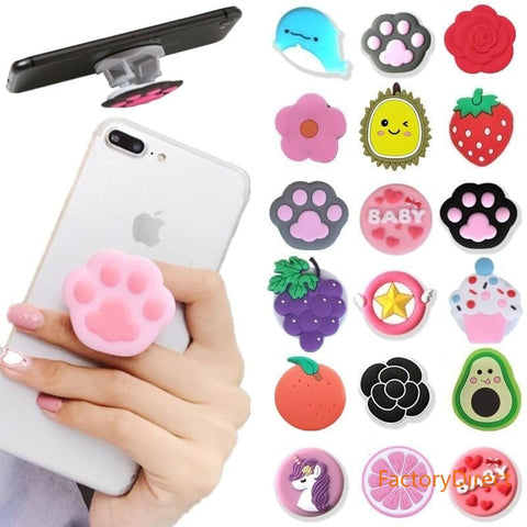Image of Universal Mobile Phone Cute 3D Animal fold Stand for all smart phones cat claw qx bear lucky cat mld avocado dinosaur akitadog doiphin milk tea
