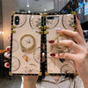 Luxury Time Pattern Square Phone Case for Samsung A10 A20 A30 A50 A70 A12 A10S A20S A71 A01 A41 Coque Bling Ring Holder Cover