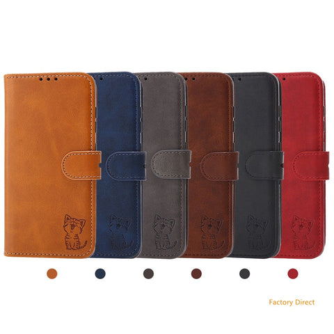 Image of Galaxy S21 ultra S30 S22 plus Flip Leather phone case with stand holder and bank card slot photo window wallet back cover For Samsung S8 S9 S10 S20 ultra plus fe with magnetic plate