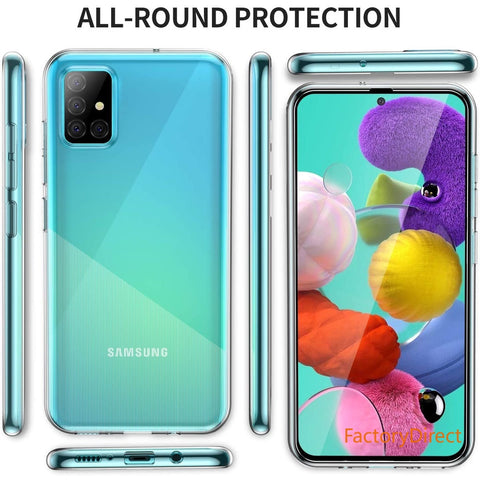 Image of Samsung Galaxy A01 Core A11 A21 A21S A31 A41 Ultra thin Phone Back Funda for A51 A71 A81 A91 5G 360 Full Cover Case Soft TPU Bags