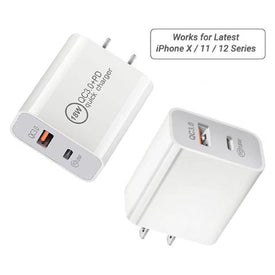 25W PD Dual QC3.0 fast charging Wall Charger plug