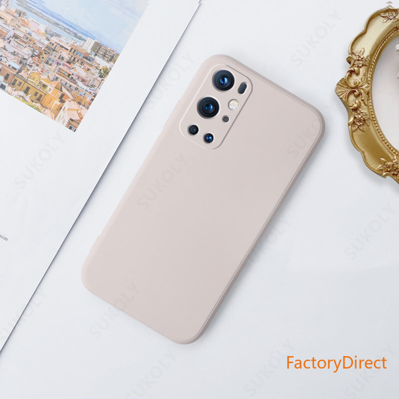 Liquid Silicone Soft Case For OnePlus 9R 9 Pro 8T 8 Pro Shockproof Square Candy Color Phone Case Camera Protective Cover