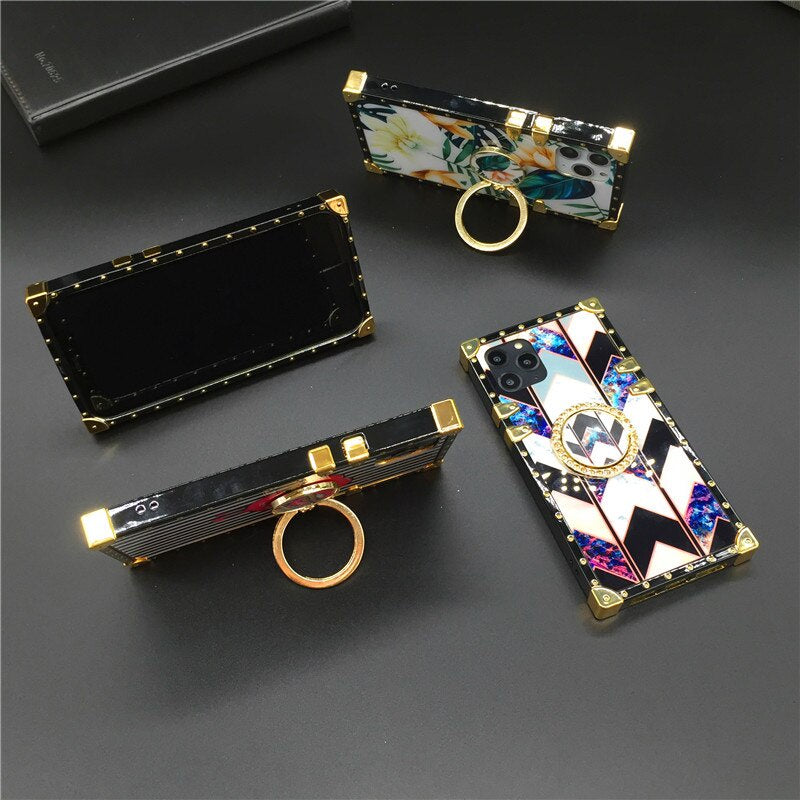 Luxury Bling Square Phone Cover for iphone models