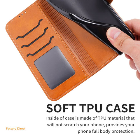 Image of Galaxy Samsung A6S A9s star pro A10E A20E A30S A40 A50S A70S A80 A90 plus Casing Luxury Shockproof  Leather phone case with stand holder and bank card slot photo window wallet back cover For Samsung S8 S9 S10 S20 ultra plus fe with magnetic plate
