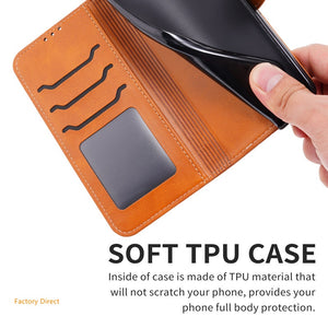 Galaxy Samsung A6S A9s star pro A10E A20E A30S A40 A50S A70S A80 A90 plus Casing Luxury Shockproof  Leather phone case with stand holder and bank card slot photo window wallet back cover For Samsung S8 S9 S10 S20 ultra plus fe with magnetic plate