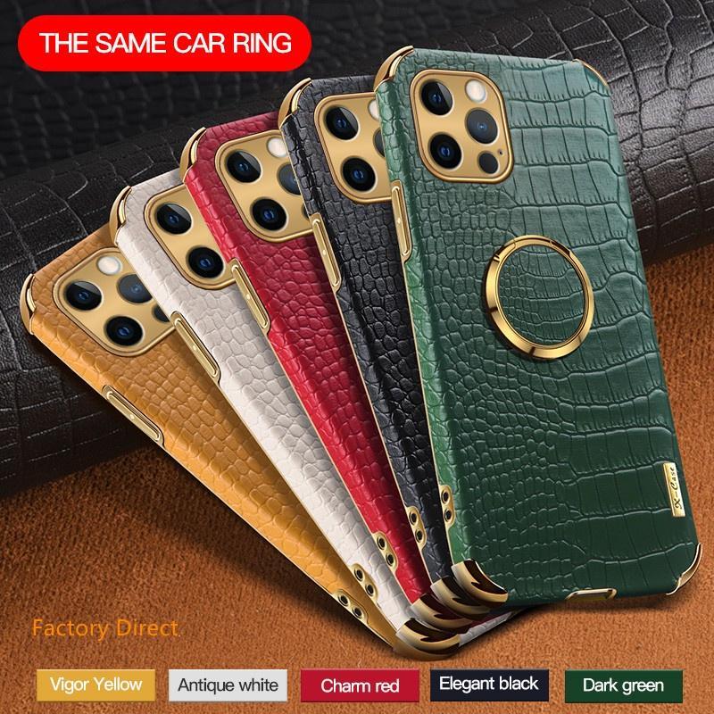 Samsung Galaxy J M A sery case Crocodile leather design cover with ring holder