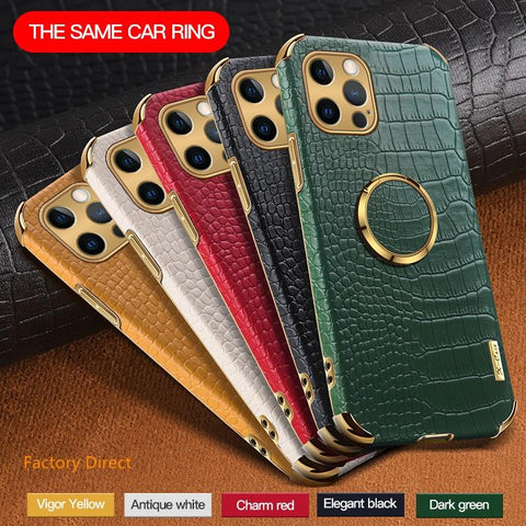 Image of Oneplus 9 9pro 9proplus case Crocodile leather design cover with ring holder