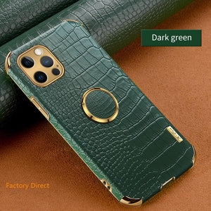 Oneplus 9 9pro 9proplus case Crocodile leather design cover with ring holder