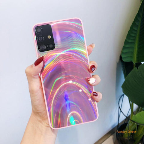 Image of Aurora design Fancy shining colorful phone case back cover for Samsung S M J Note Sery