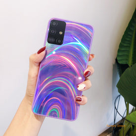 Aurora grain design Fancy shining colorful phone case back cover for Samsung A1 Sery