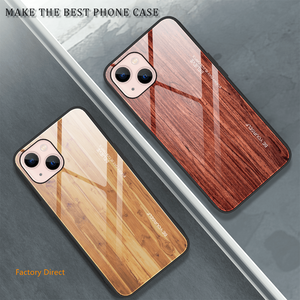 Samsung M J Sery Wood grain design tempered glass phone case