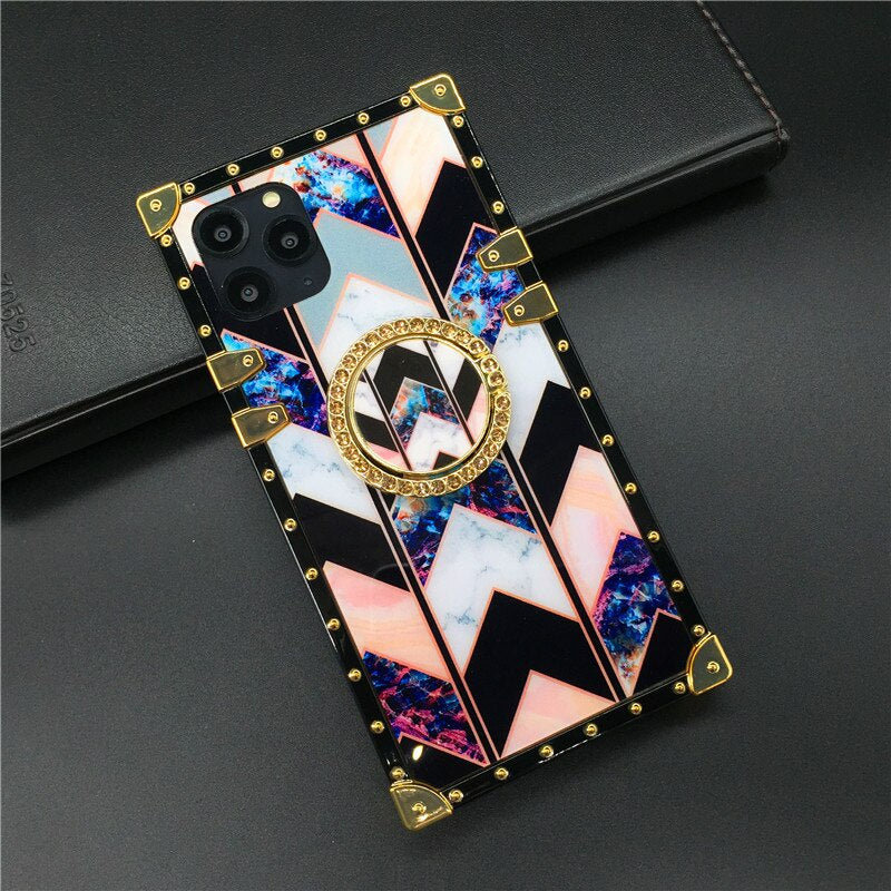 Luxury Bling Square Phone Cover for iphone models