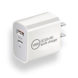 25W PD Dual QC3.0 fast charging Wall Charger plug