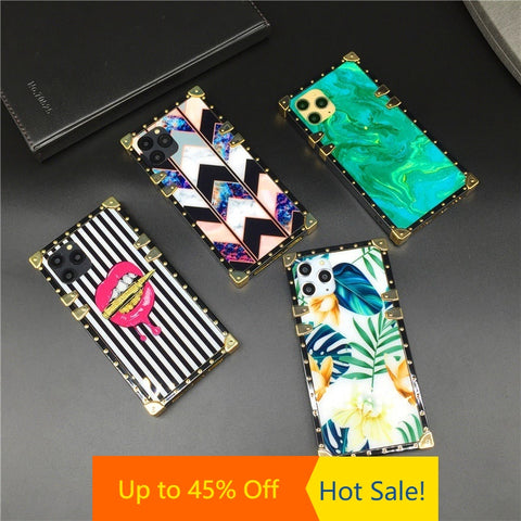 Image of Luxury Bling Square Phone Cover for iphone models