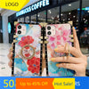 Glitter Flower Case with Diamond Ring Holder for iPhone models
