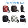 Luxury Leather case for Airpods 1 2  pro 3 with keychain