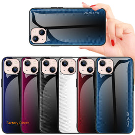 Gradient glass mobile phone case cover for iphone models