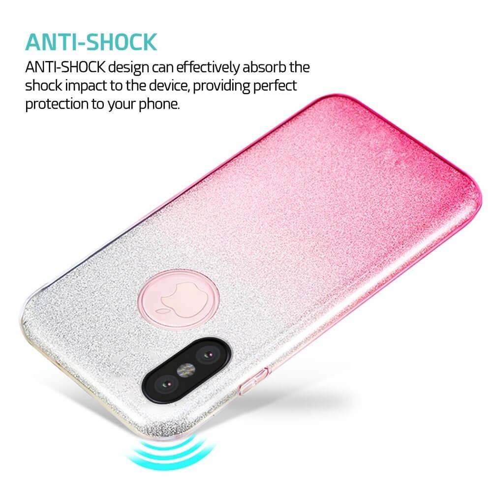 Glitter phone case  Luxury Shiny 3 in 1 Cover for iPhone 11 pro max X xs xr 8 7 6 6s Plus