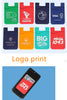 Custom logo print on back cover case for mobile phones with card slot