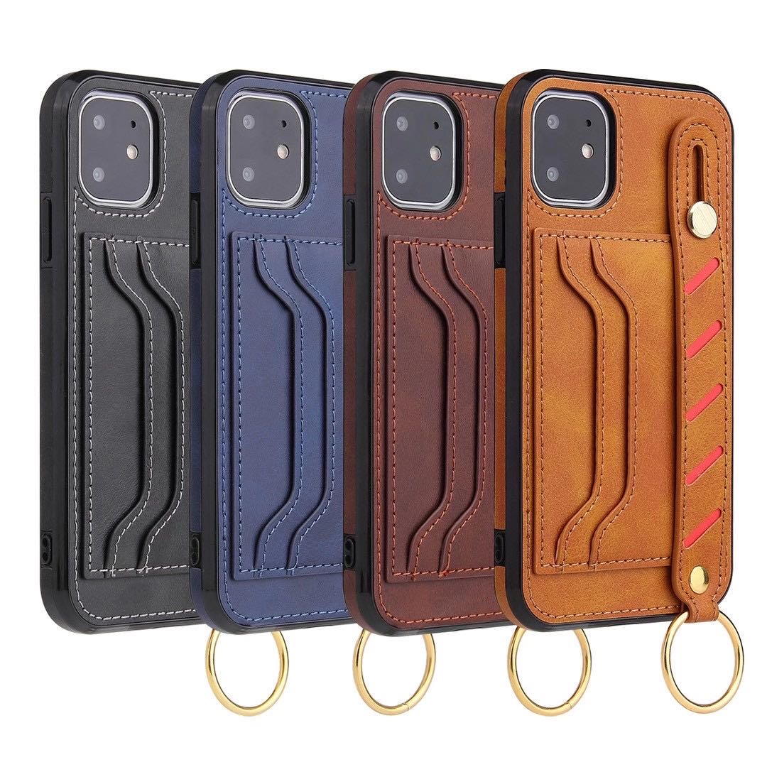 Leather phone Case for iPhone 12 mini pro max X 8 7 6 iphone 11 with card slots