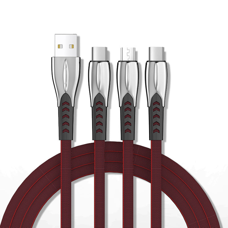 5ft extra long 3in1 3A High Speed Charging Cable Charger for ios Micro USB Android and Type C