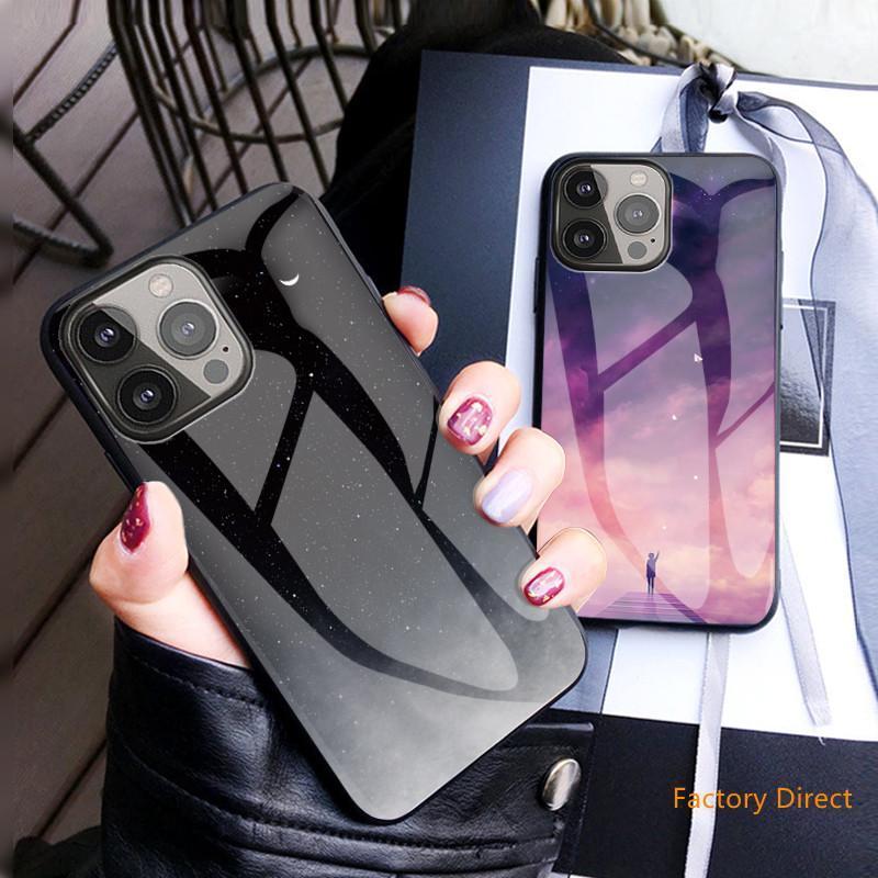 Stars Sky design Tempered Glass phone Case For Motorala MOTO models
