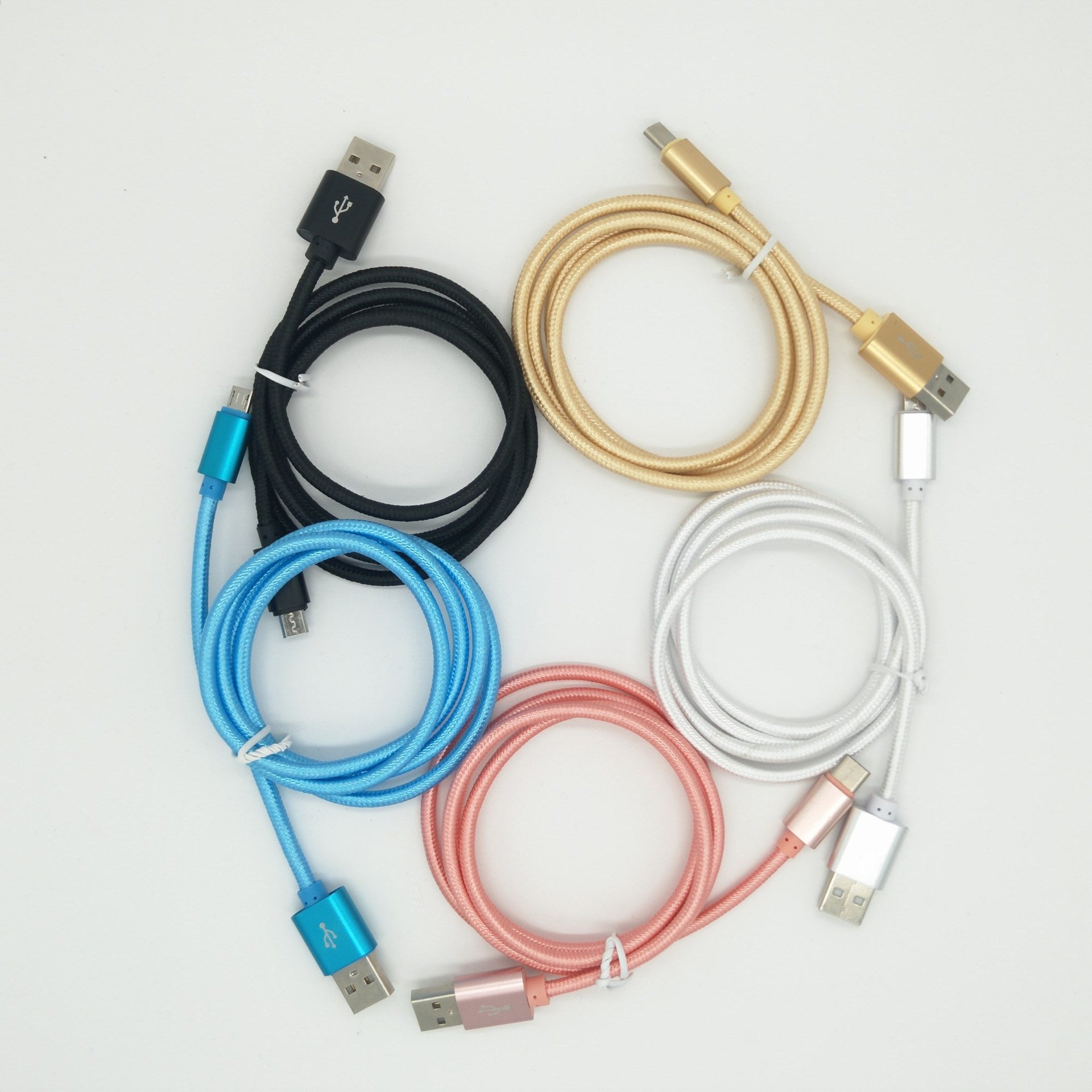 6Foot 2A Fast charging USB Data Cable Charger for iPhone IOS Android V8 Type C