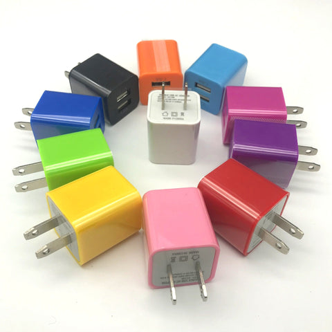 Image of Bulk Dual USB Port Home Wall Charger Adapter Plug 5V 2.1A
