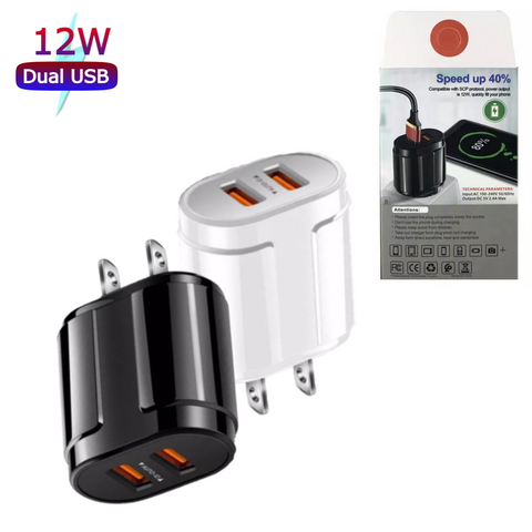 Image of 12W Dual Ports USB Fast Wall Charger