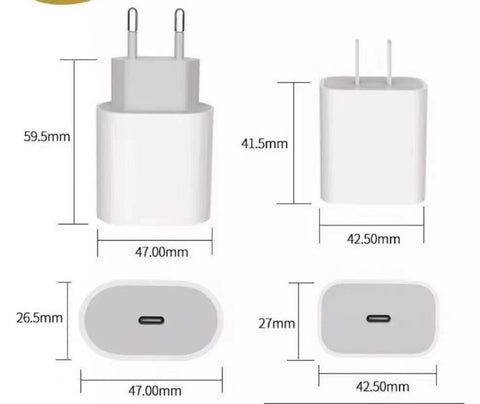 Image of 20W PD USB C PD phone chargers for iphones android phones and tablets