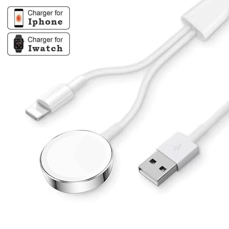 New design iWatch Wireless Charger and apple iphone charging cable with packing